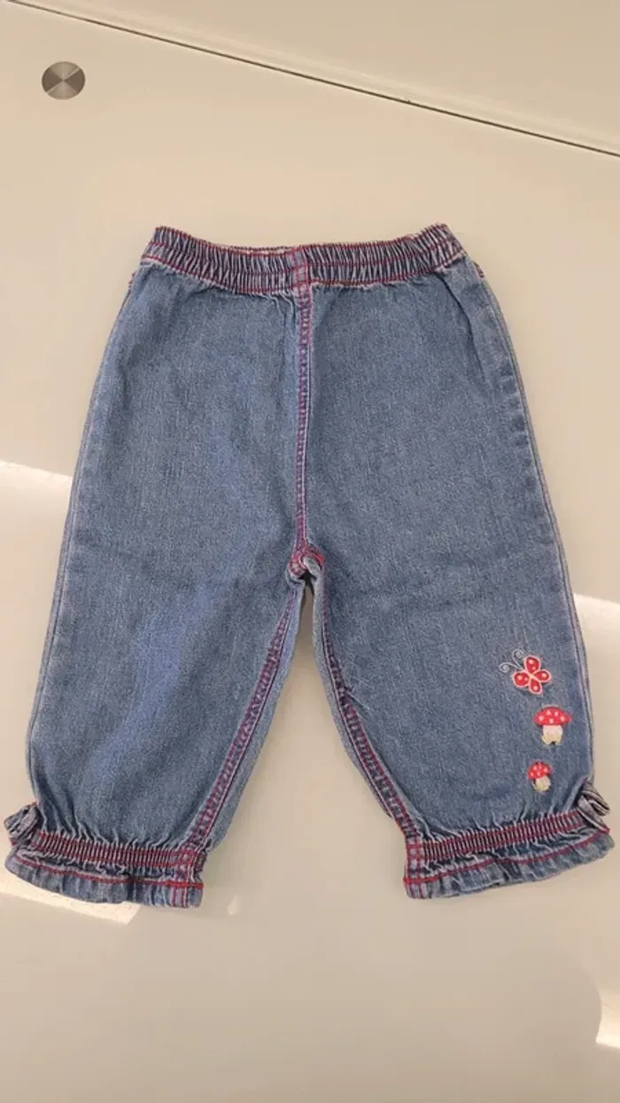 Jean léger taille élastique 100% coton