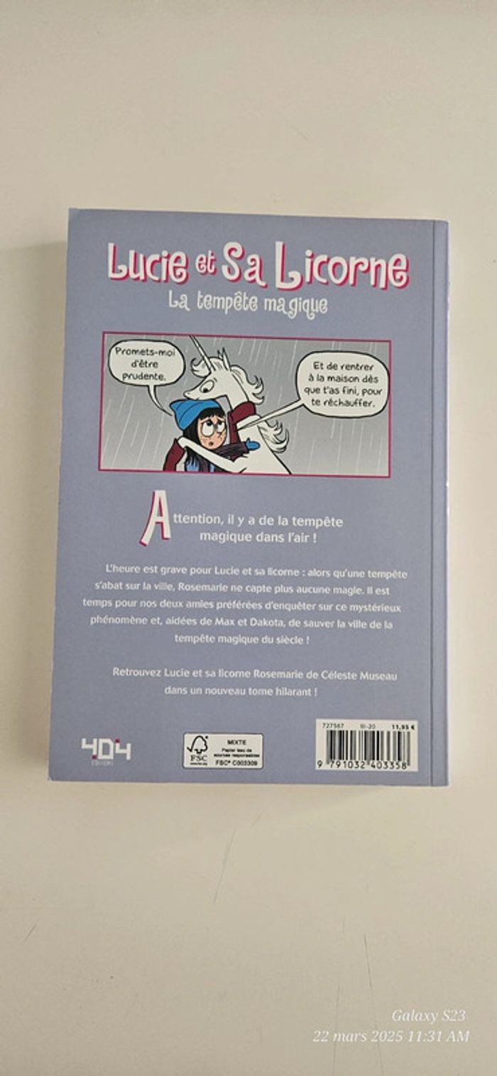 Livre - Lucie et sa licorne - la tempête magique - photo numéro 2