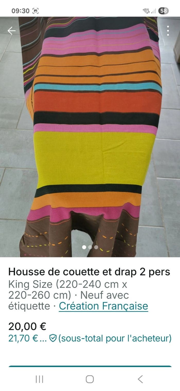 Drap lit 2 personnes - photo numéro 2