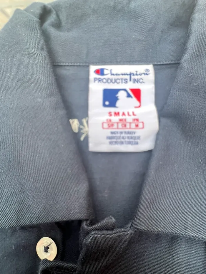 Chemise à manche courte champion baseball vintage noir taille S - photo numéro 6