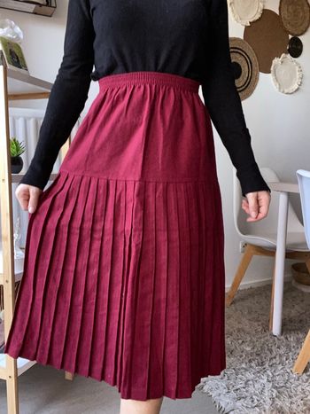 Jupe vintage bordeau taille 36/38