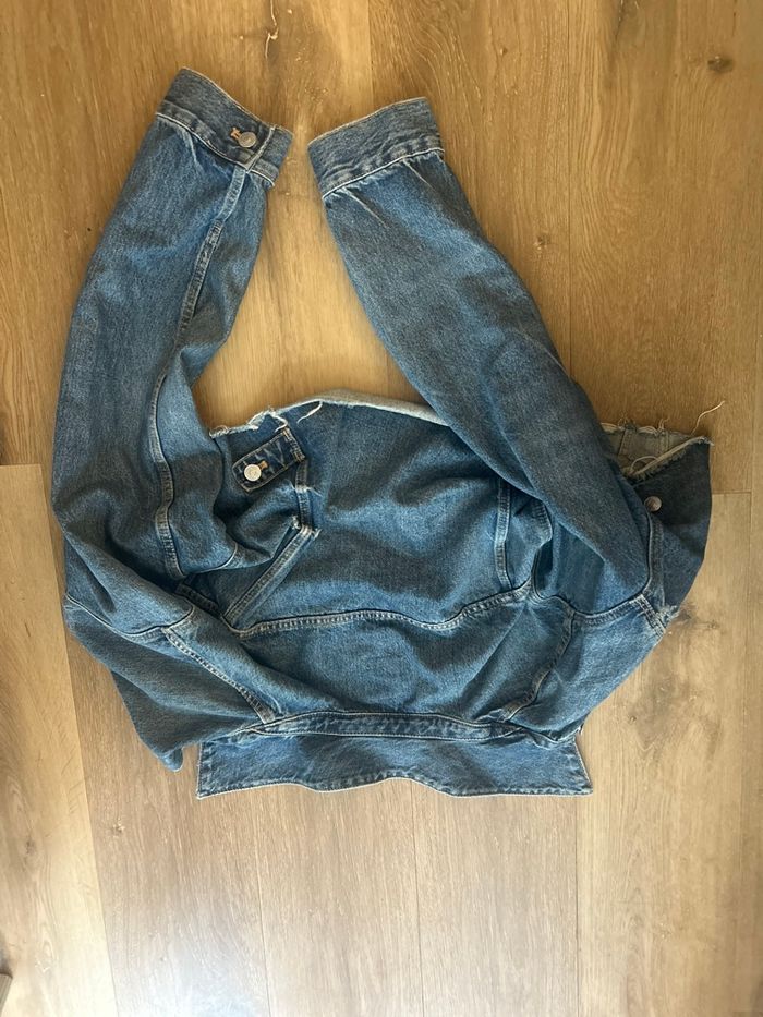 Veste en jean Zara courte taille M bleu - photo numéro 4