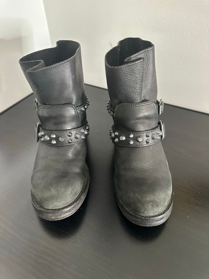 Bottines à clous en cuir véritable ASH T37 - photo numéro 2