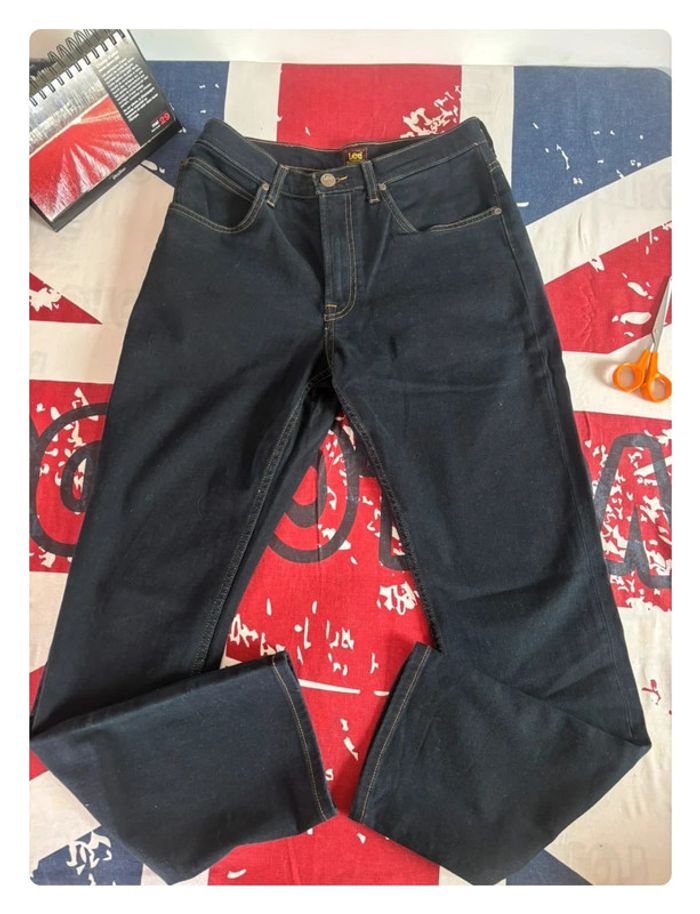 Jeans Lee style vintage bleu foncée taille 40  patte large - photo numéro 4