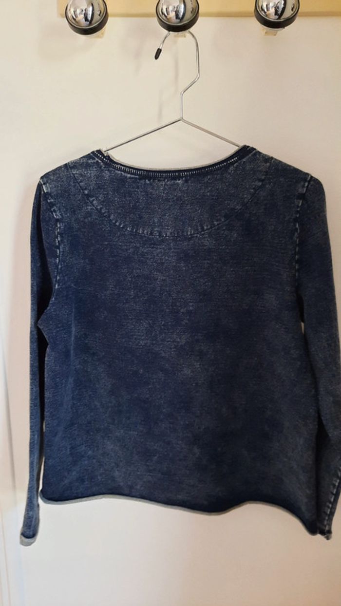 Sweat jean bleu taille S - photo numéro 2