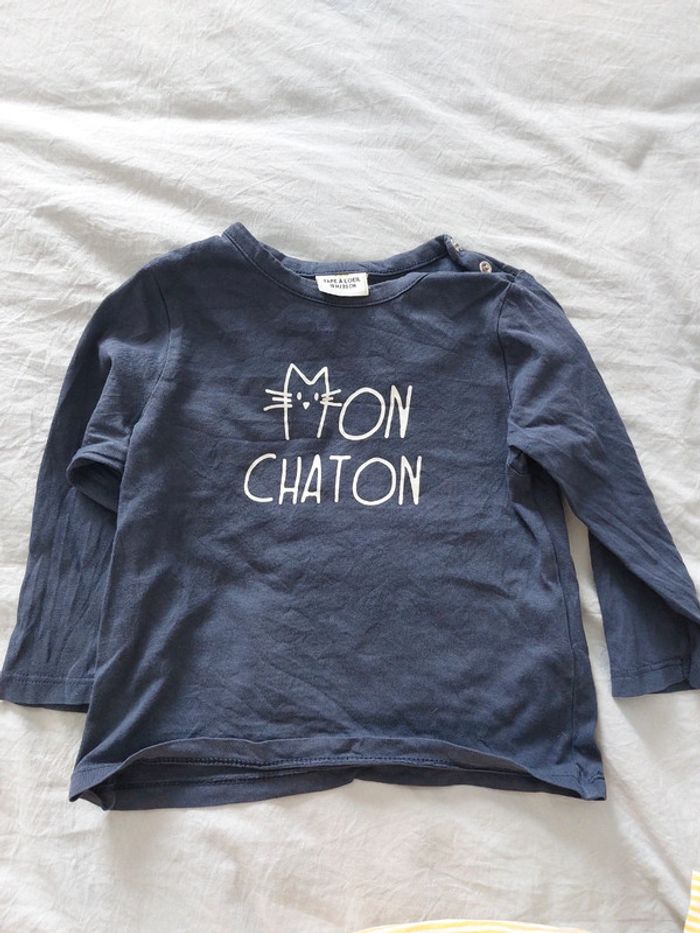 Lot 2 t-shirt manches longues 18 mois (Tape à l'œil et DPAM) - photo numéro 2