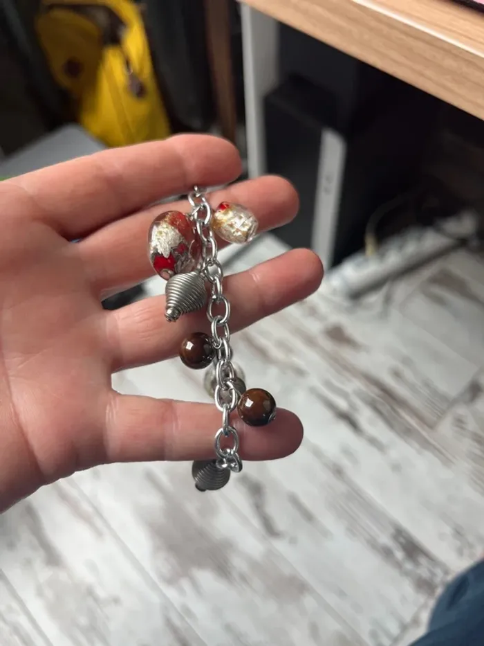Bracelet à breloques perles Murano - photo numéro 5