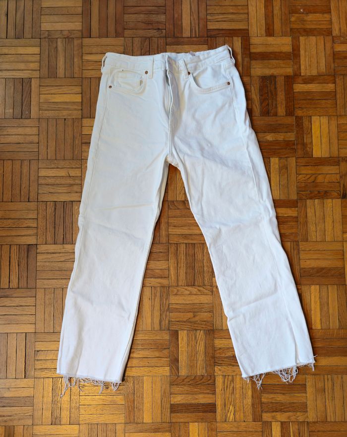 Jean blanc taille haute Zara - photo numéro 3