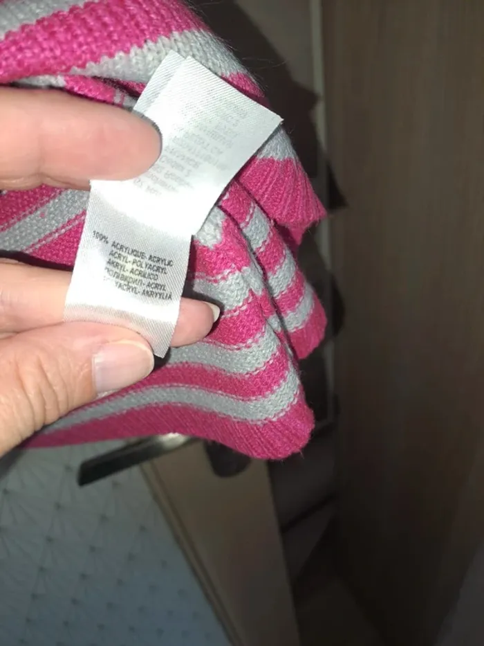 Robe fille comme neuve hiver tbe La redoute 12 ans fishia et gris - photo numéro 4