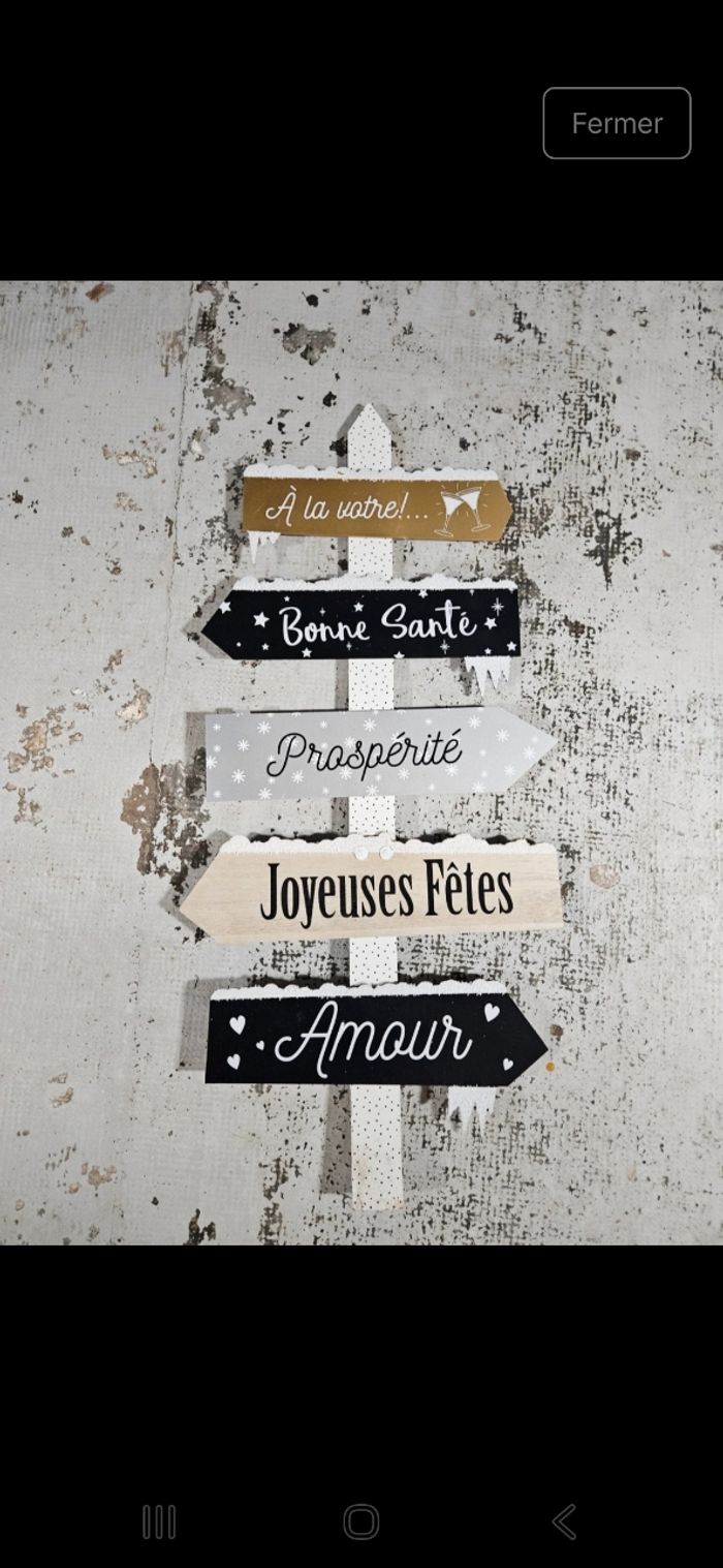 Déco de Noël "panneau"