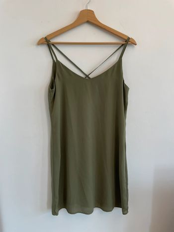 Robe fluide avec doublure kaki