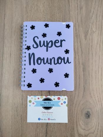 Carnet spirales super nounou idée cadeau assistante maternelle