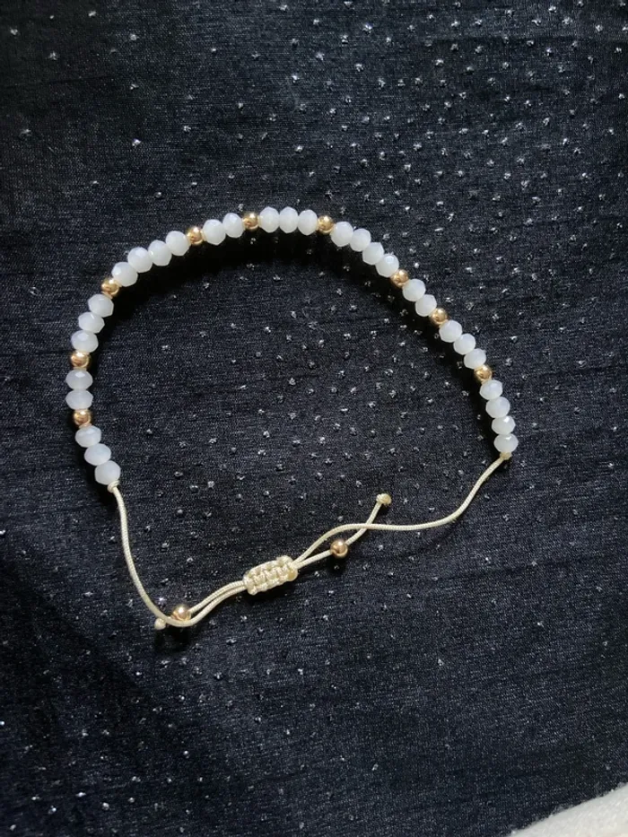 Bracelet pierre cristal blanc - photo numéro 2