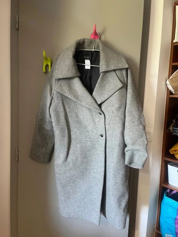 Manteau gris oversize