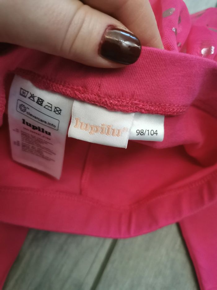 Legging Lupilu avec tutu à cœurs rose fushia - photo numéro 3