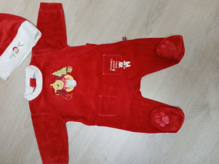 Pyjama Winnie Disney noël rouge bonnet - photo numéro 2