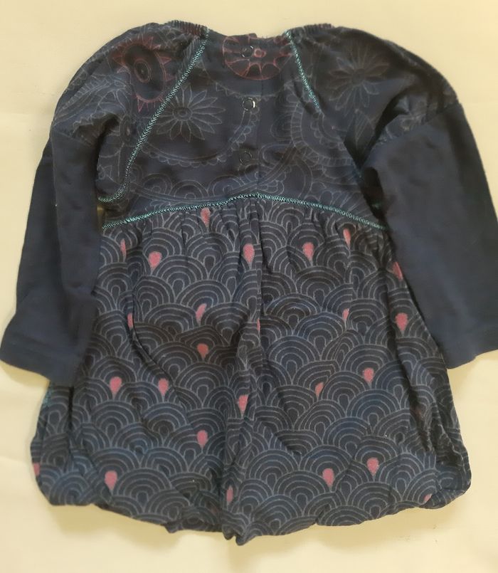 robe bleu marine - papillons - 6 mois - photo numéro 5