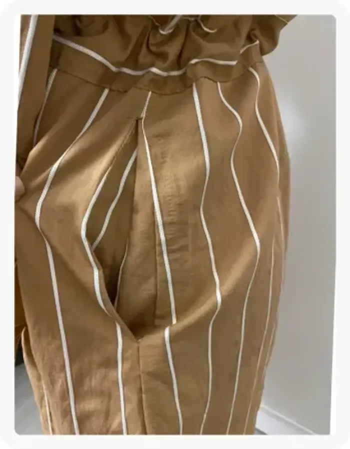 Robe chemise rayée beige PPT Style - photo numéro 6