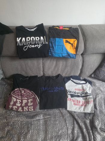 Lot tee-shirts manches longues 14 ans
