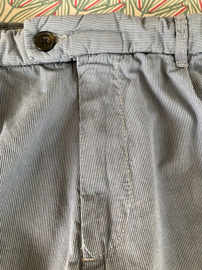 Bermuda bleu clair en toile à rayures Jules Taille 46 - photo numéro 2