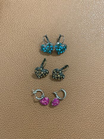 Lot 3 paires BO coeur