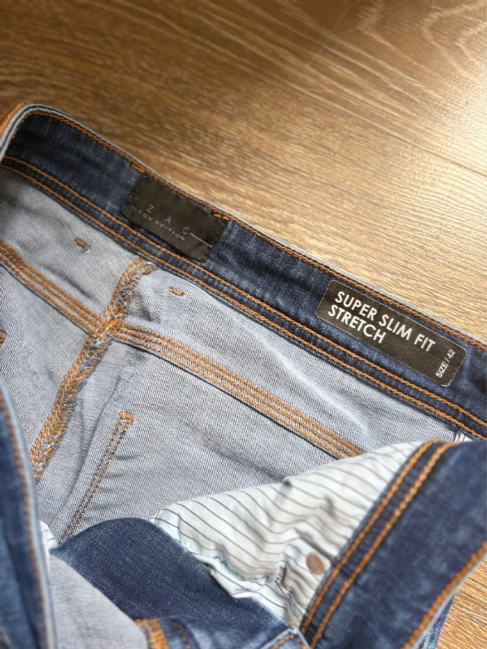 Jean IZAC - super slim fit stretch - en très bon état - taille 42/XL - - photo numéro 5