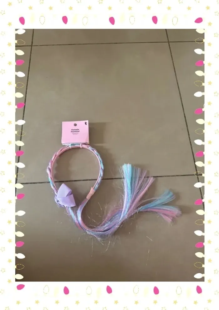 🎀 Serre-tête pastel avec mèches arc-en-ciel 🎀 - photo numéro 2
