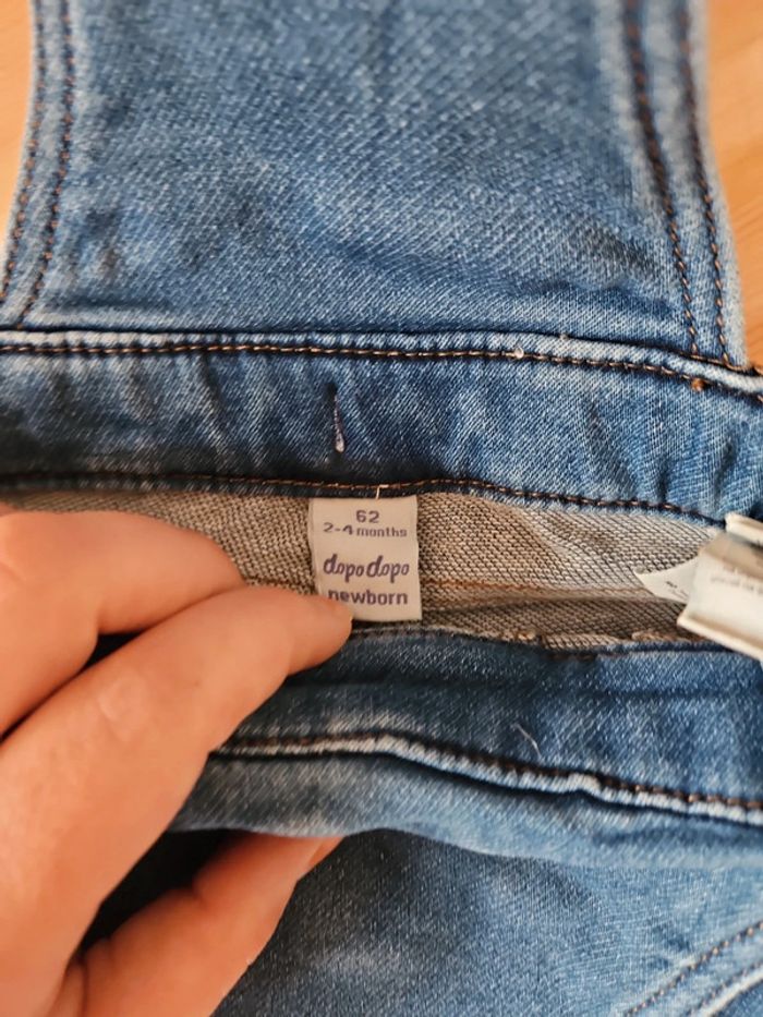 Salopette jeans bébé garçon 3 mois - photo numéro 5