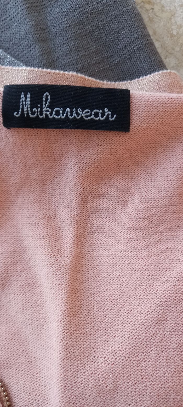 Gilet rose lurex brillant - photo numéro 3