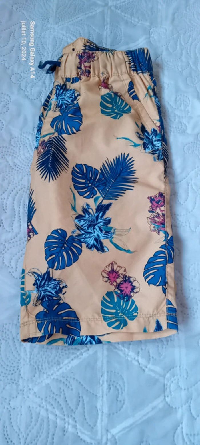 Bermuda léger imprimé hawaïen orange garçon 12 ans in extenso - photo numéro 5