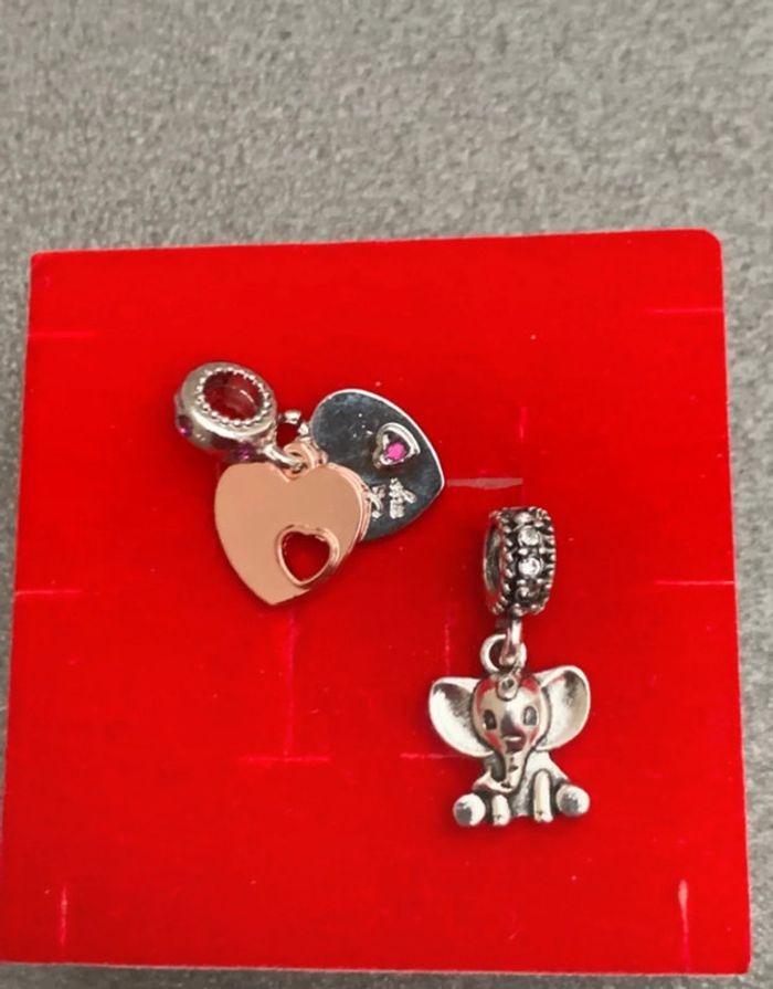 Set 2 charms pour bracelet ou porter comme collier acier inoxydable 🍭🍭 - photo numéro 2