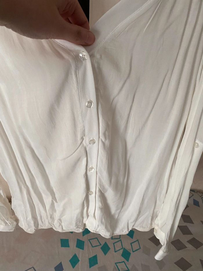 Superbe belle chemise blanche Amisu neuve avec étiquette taille M - photo numéro 4
