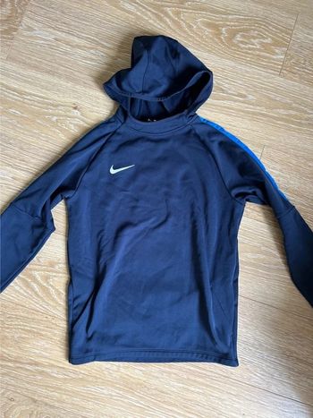 Sweat-shirt a capuche d’entraînement - dri fit - Nike bleu marine foot -16 ans