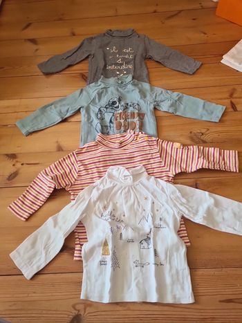 4 Tee-shirt manche longue 12 mois