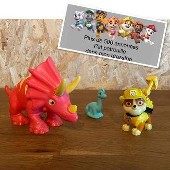 Idée cadeau 🎁 Pack de 3 Figurines le chiot Ruben Série Dino rescue de la Pat Patrouille