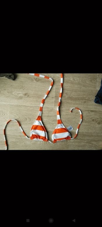 Maillot de bain triangle rayé