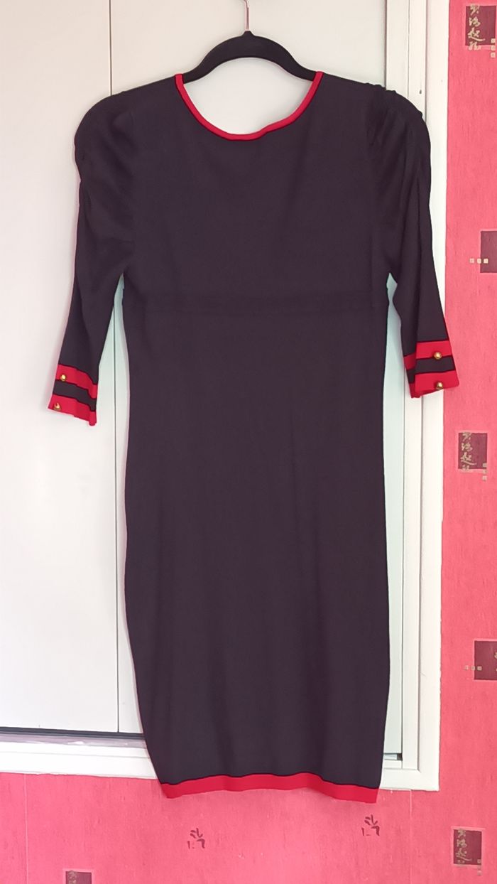 Robe pull  coute noir et rouge de marque Morgan - photo numéro 2