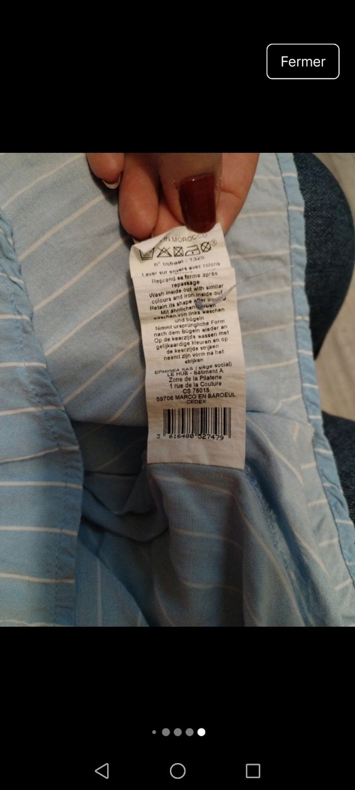Chemise fluide rayée manches courtes - photo numéro 6