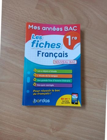 Les fiches français 1ere