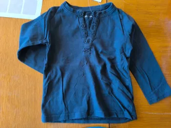 308211 tee-shirt ML bleu marine garçon 24 mois gémo