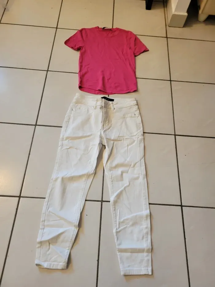 Ensemble jean slim et haut neuf - photo numéro 2