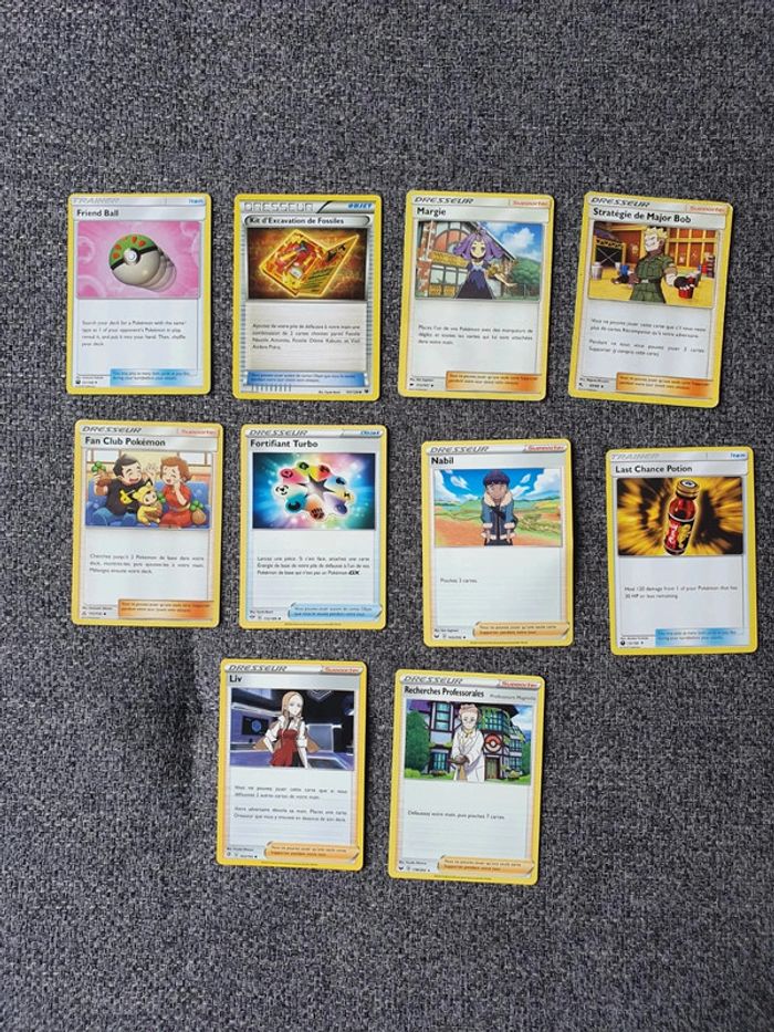 Lot de 10 cartes Pokémon dresseur/trainer Pokémon Beebs