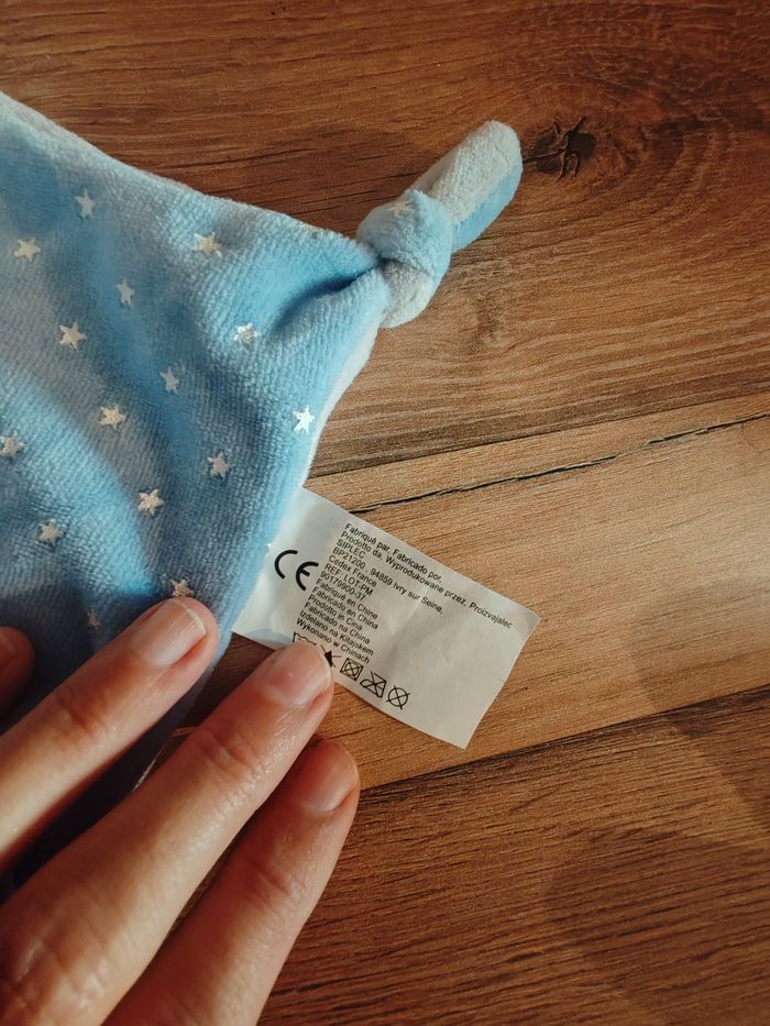 Lot de 2 doudou étoiles gris bleu siplec - photo numéro 2