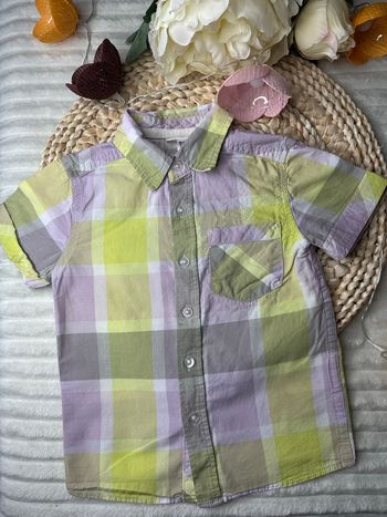 Chemise à carreaux vert 2 ans Vertbaudet 