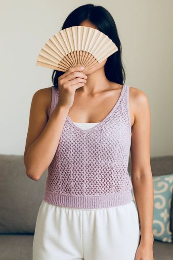Débardeur crochet lilas Lefties – Taille S