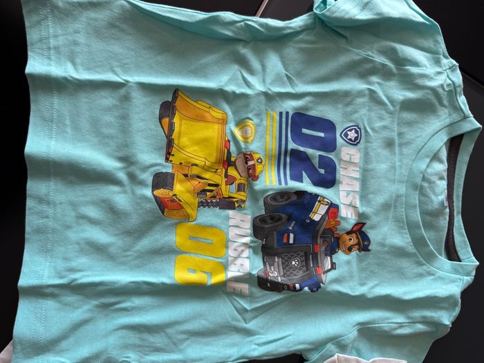 Lot 2 t-shirt 3 ans Pat Patrouille bleu et blanc - photo numéro 2
