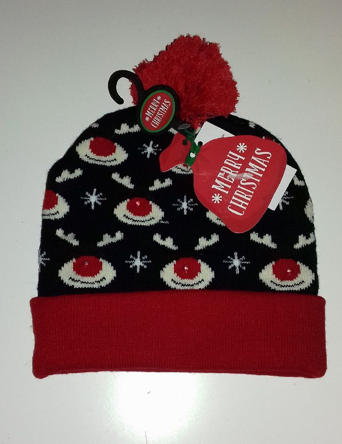 Bonnet de Noël avec pompon - Merry Christmas - T.U - Neuf - photo numéro 5