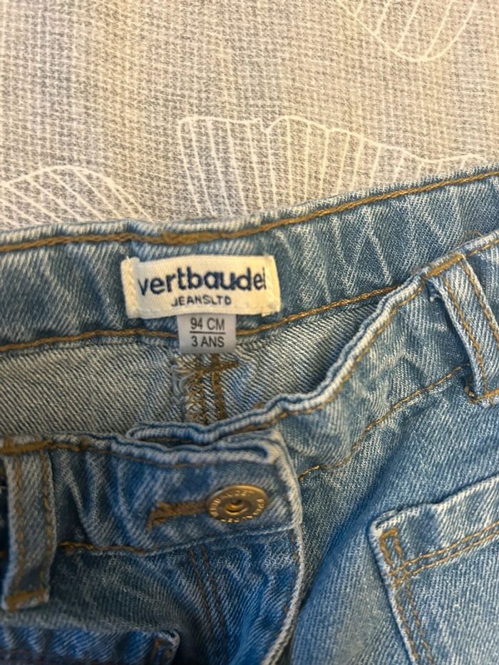 Pantacourt jeans fleur 3 ans - photo numéro 2