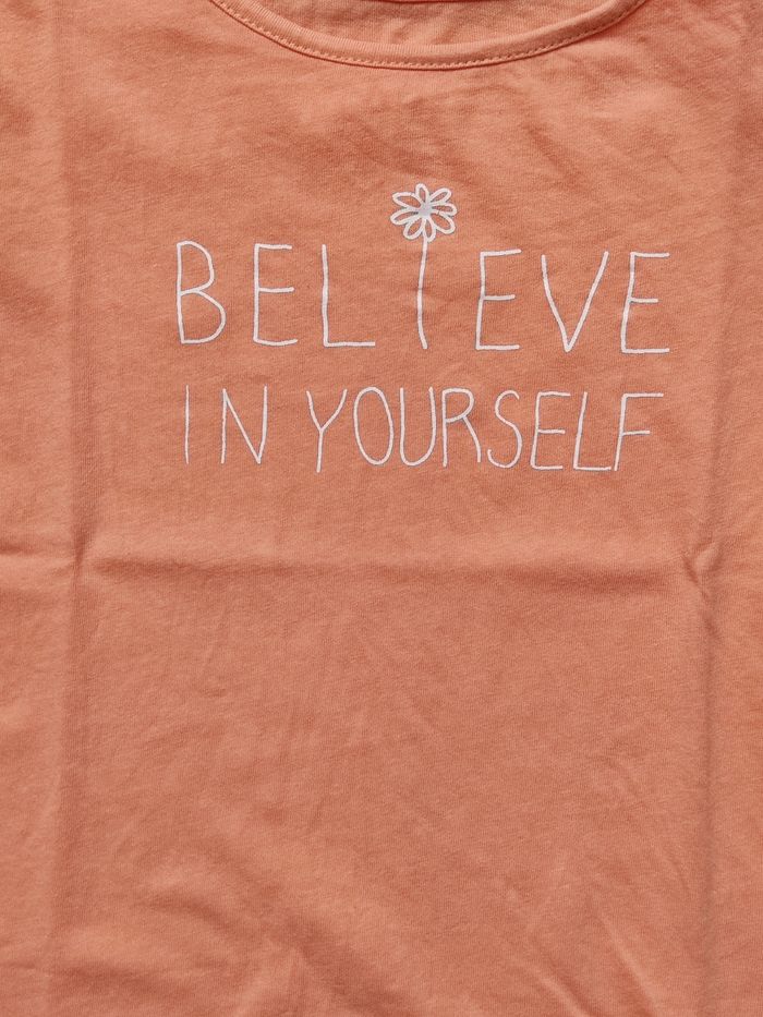 T-shirt à manches courtes abricot - photo numéro 2