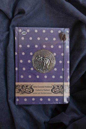 Grand carnet de notes en tissu à pois